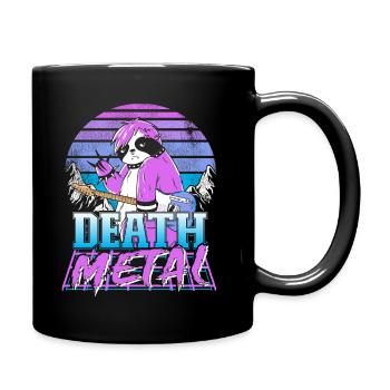Retrowave Pastel Goth Sloth 80s Retro Death Metal - Full Colour Mug - black - Right