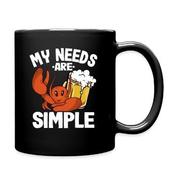 Crabes du homard amateurs de fruits de mer - Mug uni - noir - Droite