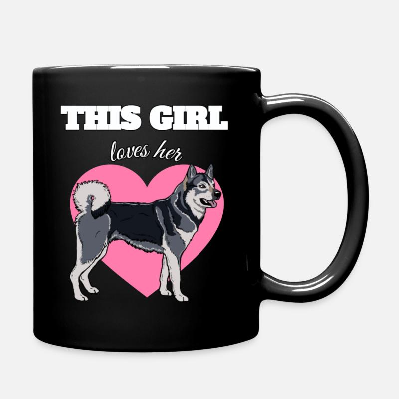 Dieses Mädchen liebt, Jamthund - Tasse einfarbig - Schwarz