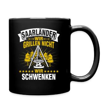 Saarländer Schwenken Saarland Schwenkgrill - Tasse einfarbig - Schwarz - Rechts
