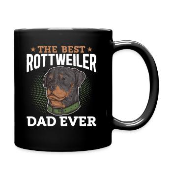 Rottweiler Papa Hundeliebhaber - Tasse einfarbig - Schwarz - Rechts