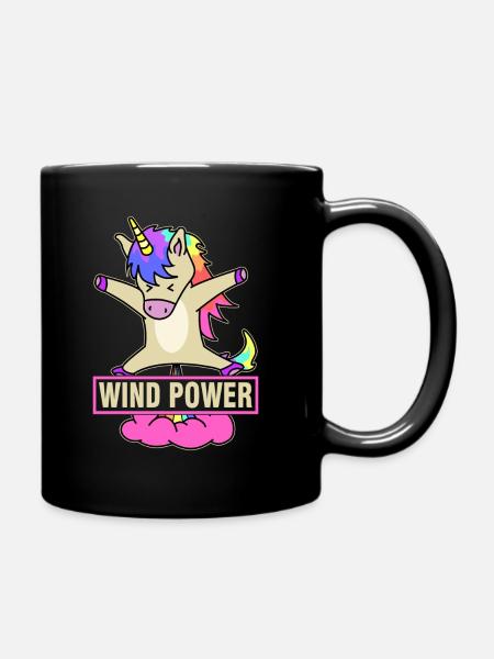 Wind Power - Unicorn - Mug uni - noir