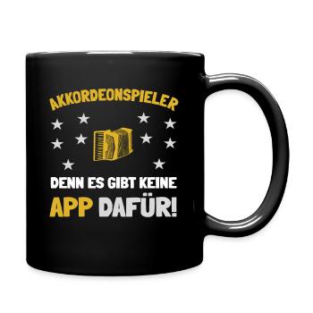 Musikinstrument Akkordeon - Tasse einfarbig - Schwarz - Rechts