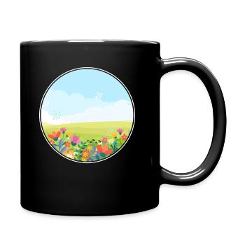 Frühling Blumen Schöne Umgebung Liebe - Tasse einfarbig - Schwarz - Rechts