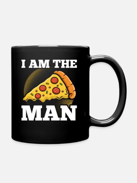 Pizza Lustig Pizza Fast Food Liebhaber - Tasse einfarbig - Schwarz