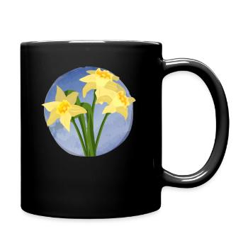 Narzissengärtnerin Narzissen Blumenkunst - Tasse einfarbig - Schwarz - Rechts