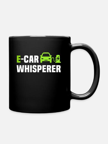 Eauto E-Auto Elektro Auto - Tasse einfarbig - Schwarz