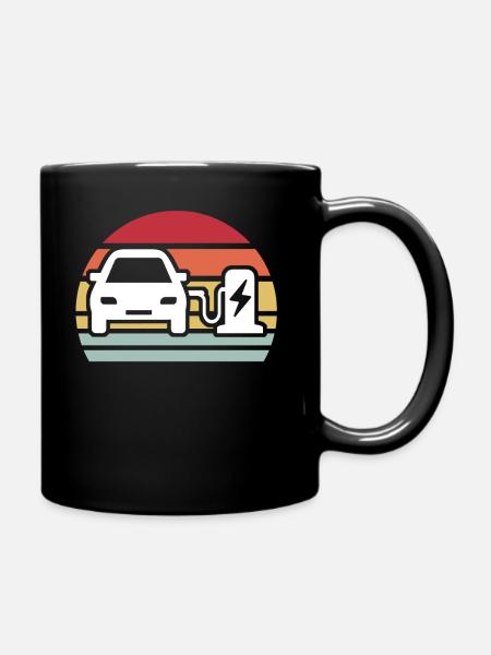 Eauto E-Auto Elektro Auto - Tasse einfarbig - Schwarz