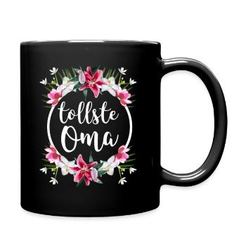 Beste Omi beste Omi Großmutter Omi Rentnerin Rente - Tasse einfarbig - Schwarz - Rechts