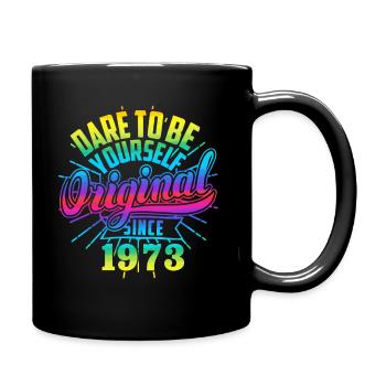 LGBTQ Coloré Rainbow Pride Love Anniversaire 1973 - Mug uni - noir - Droite