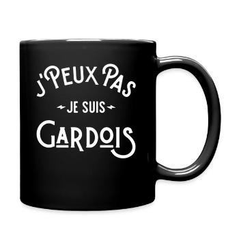je peux pas je suis gardois département gard 30 - Mug uni - noir - Droite