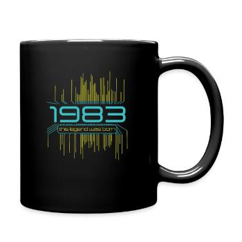 1983 Geburtstag Geschenkidee - Tasse einfarbig - Schwarz - Rechts