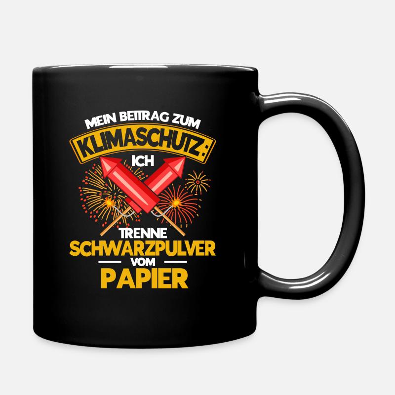 Feuerwerk Feuerwerker Pyrotechniker Geschenk - Tasse einfarbig - Schwarz