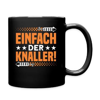 Silvester Feuerwerk Feuerwerker Geschenk - Tasse einfarbig - Schwarz - Rechts