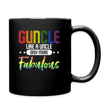Guncle Like Uncle Only Fabulous Schwuler Onkel - Tasse einfarbig - Schwarz - Rechts