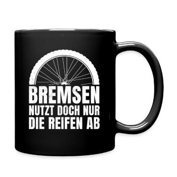 Mountainbike Downhill MTB Fahrrad Lustige Geschenk - Tasse einfarbig - Schwarz - Rechts