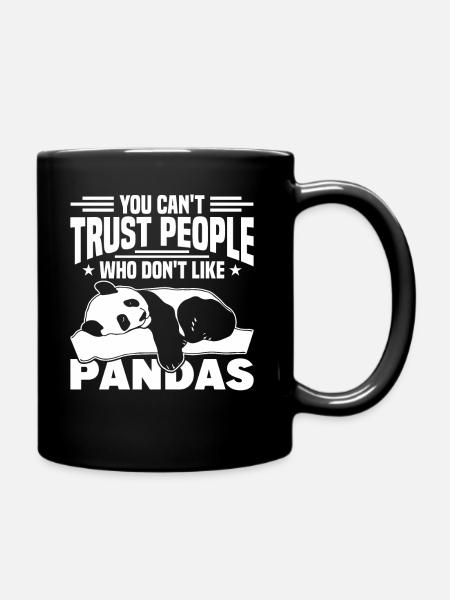 Pandas Panda Lover Panda Gift - Full Colour Mug - black