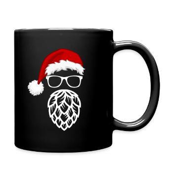 Noël et le Père Noël amateur de bière - Mug uni - noir - Droite