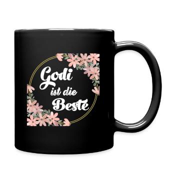 Godi Geschenk Godi ist die beste Patentante Gesche - Tasse einfarbig - Schwarz - Rechts