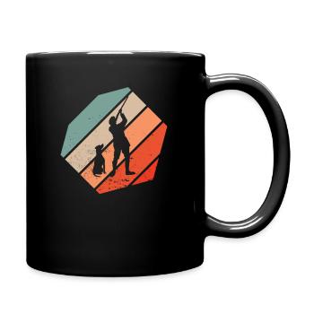 Jagdhund - Tasse einfarbig - Schwarz - Rechts