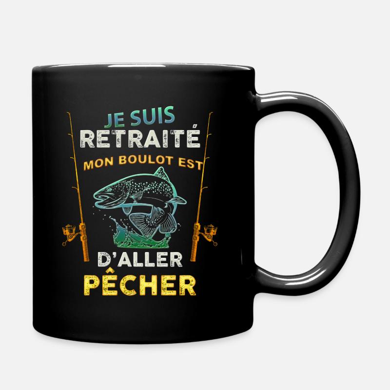 Retraite et pêche le boulot de mon Papy pêcheur - Mug uni - noir