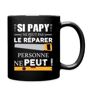 Papy bricoleur de génie. Humour bricolage - Mug uni - noir - Droite