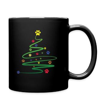 Chien Noël - Mug uni - noir - Droite
