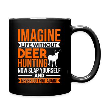Hunters Red Deer Cadeau de chasse - Mug uni - noir - Droite