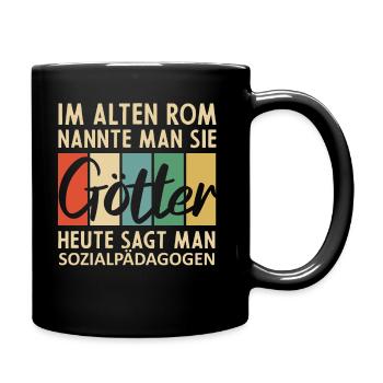 Lustige Sozialpädagogen Sprüche - Tasse einfarbig - Schwarz - Rechts