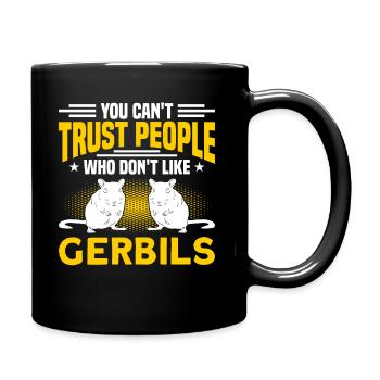 Gerbils Gerbil Rodent Gift - Full Colour Mug - black - Right