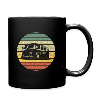 Camping-car Silhouette Vintage - Mug uni - noir - Droite