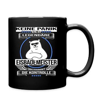 eisbad winterbader eisbader eisbademeister king - Tasse einfarbig - Schwarz - Rechts