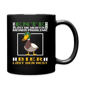 ente entensammlung entenliebhaber mag enten bier - Tasse einfarbig - Schwarz - Rechts