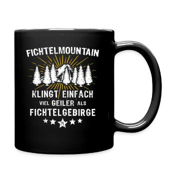 Fichtelgebirge Spruch Fichtelgebirgler - Tasse einfarbig - Schwarz - Rechts