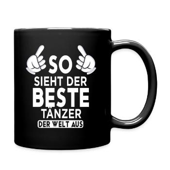 Tänzer Spruch - Tasse einfarbig - Schwarz - Rechts