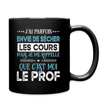 Idée cadeau enseignant, humour éducation scolaire - Mug uni - noir - Droite