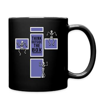 skull dance very peri dark gothik outside the box - Full Colour Mug - black - Right