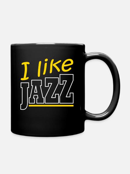Ich mag Jazz - Tasse einfarbig - Schwarz