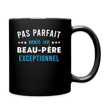 Beau-père idée cadeau citation humour famille - Mug uni - noir - Droite