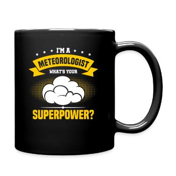 Meteorologie Meteorologe Wetterfrosch Geschenk - Tasse einfarbig - Schwarz - Rechts