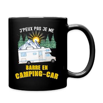 Retraite camping-car priorité humour camping - Mug uni - noir - Droite