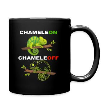 Drôle de caméléon - ChameleON ChameleOFF - Mug uni - noir - Droite