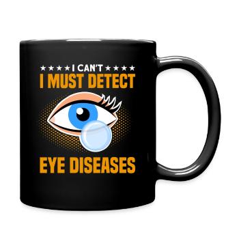 Sehkraft Augenarzt Optometrie Geschenk - Tasse einfarbig - Schwarz - Rechts