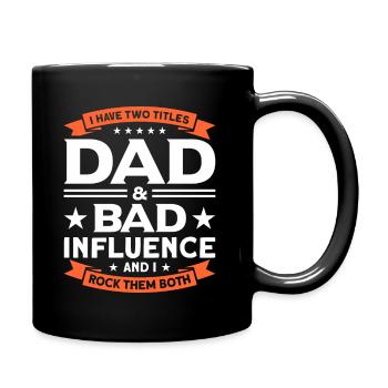 Papa Papa Père Cadeau - Mug uni - noir - Droite