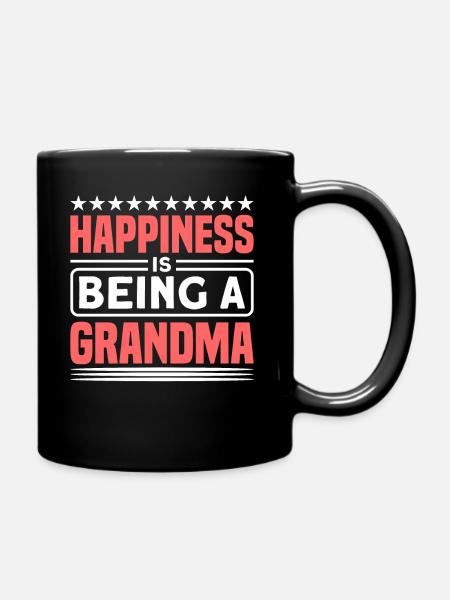 Großmama Großmutter Oma Geschenk - Tasse einfarbig - Schwarz