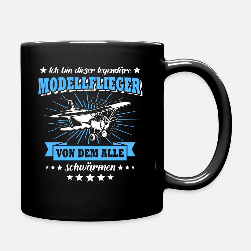 Modellflug RC Flugzeug Modellfliegen - Tasse einfarbig - Schwarz
