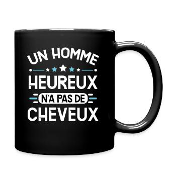 Chauve idée cadeau humour cheveux calvitie - Mug uni - noir - Droite