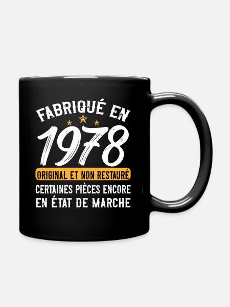 1978 anniversaire année de naissance cadeau humour - Mug uni - noir