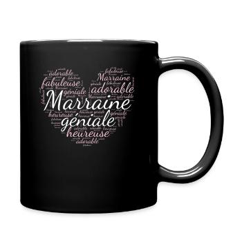 Marraine idée cadeau humour citations famille - Mug uni - noir - Droite