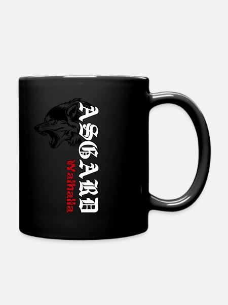 Asgards Wolf - Tasse einfarbig - Schwarz